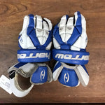Large - Harrow Lacrosse Gloves - White/Blue