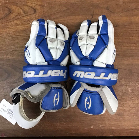 Large - Harrow Lacrosse Gloves - White/Blue
