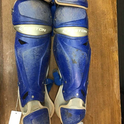 17" - Easton Catchers Shin Pads - Blue