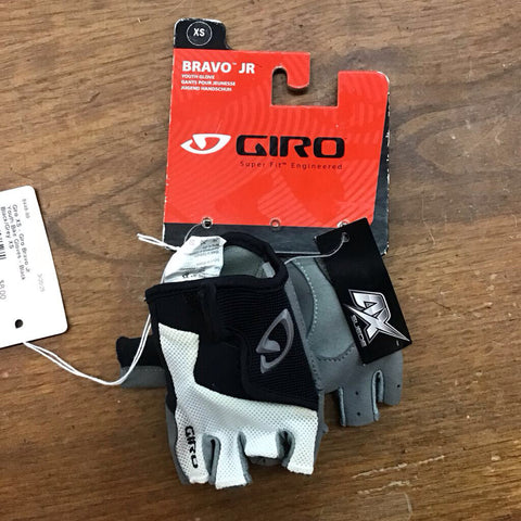 XS - Giro Bravo Jr Youth Bike Gloves - Black