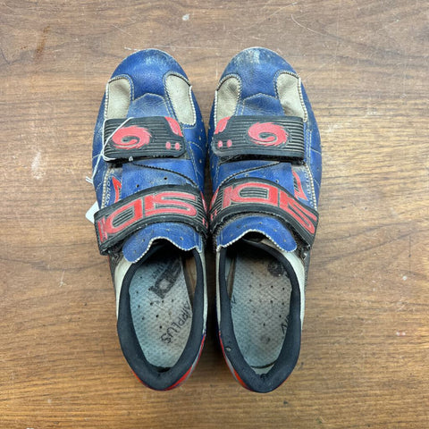 39 - Sidi Evolution Cycling Shoes- Blue/Red