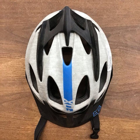 XS - Adult Fox Bike Helmet - Grey/Blue