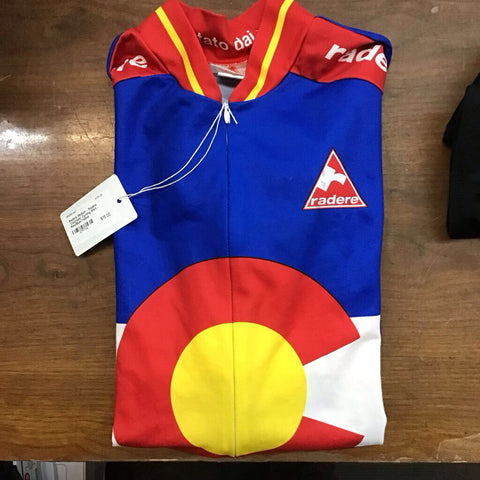 Medium - Radere 'Colorado' Cycling Shirt - Red/Blue/Yellow