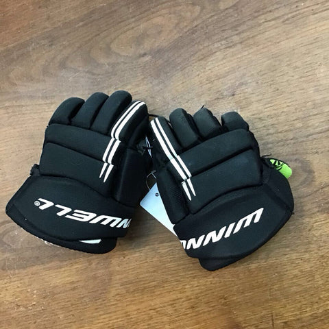 8" - Winwell Ice Youth Hockey Gloves -Black