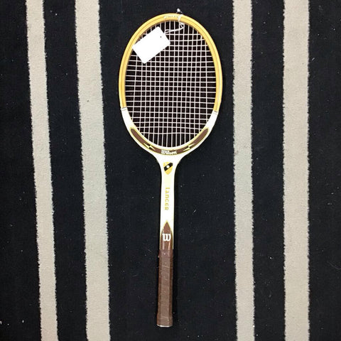 Wilson Wood Vintage Lancer Tennis Racket - Brown