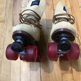 10 - Womans Sure-Grip BoardwalkRoller Skates - Tan/Red