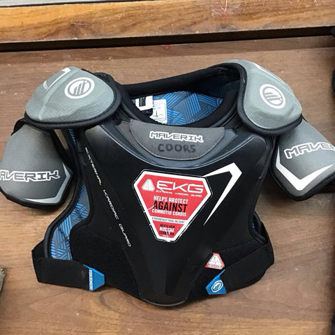 XS - Youth Maverik Lacrosse Chest Pad - Black