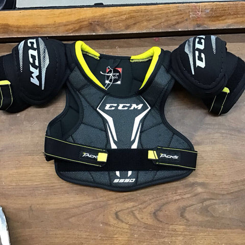Y Large - CCM Ice Hockey Chest Pad - Black
