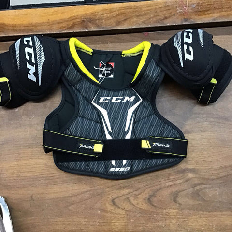 Y Large - CCM Ice Hockey Chest Pad - Black