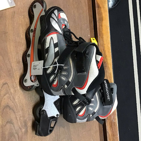 8 - Mongoose Inline Rollerskates - Black/Grey/Red