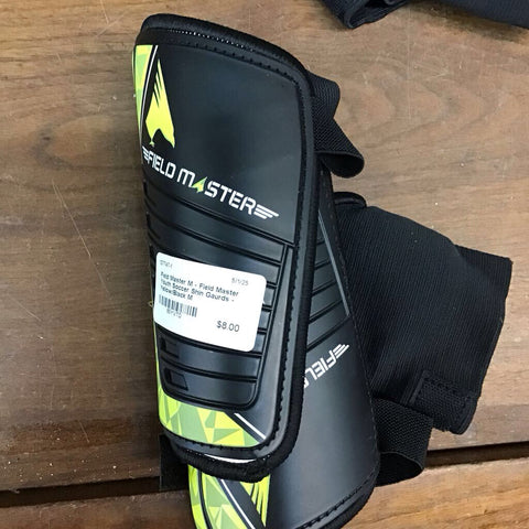 M - Field Master Youth Soccer Shin Gaurds - Yellow/Black