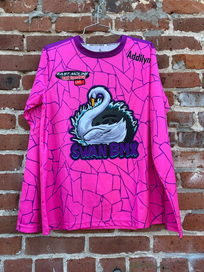 Custom pink team jersey