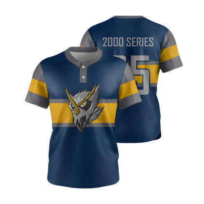 Custom Two-Button Short-Sleeve Baseball Jersey - 2000 Series