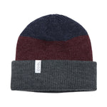 The Frena Thick Knit Cuff Beanie - Charcoal Stripe