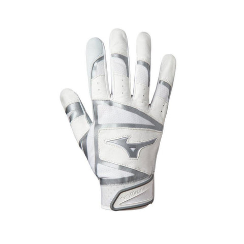 Medium - Mizuno Pro 303 Batting Gloves - White