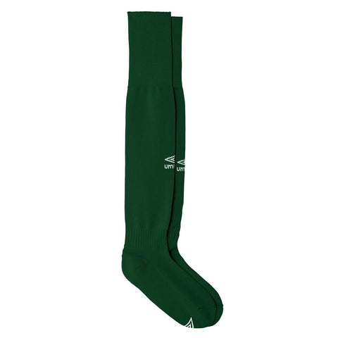 Umbro Boy's Club Soccer Sock - Large - Forrest Green/White