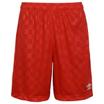 Umbro Men's Checkered Short - Large - Vermillion