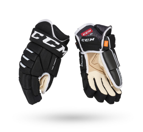 13" CCM Tacks 4 Roll Pro 2 Hockey Gloves - Black/White