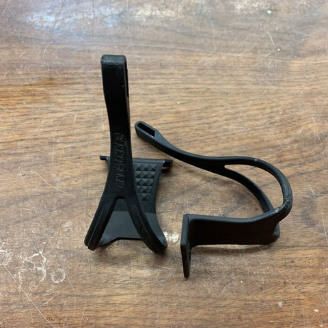 Medium Christophe Bike Pedal Toe Cages Black Plastic