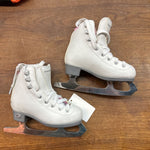 10Y Riedell Model 14W Pearl Figure Skates