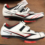 42 - Venzo MX Cycling Shoes - White/Black/Red