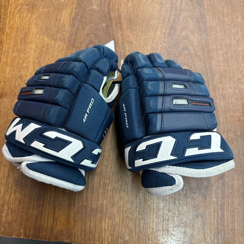 11" CCM 4R Pro Hockey Gloves - Navy